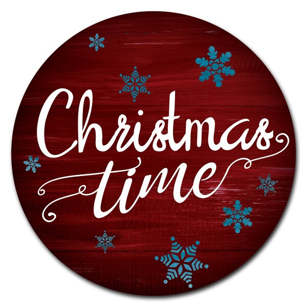 Corrugated Plastic Sign With Stakes 24in Circular-Christmas Tree
